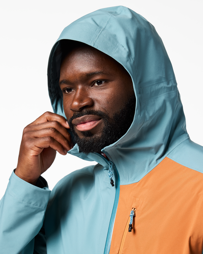 Impermeo 3L Hooded Shell Jacket - Men's - Everglade/Steel Blue - US 0384